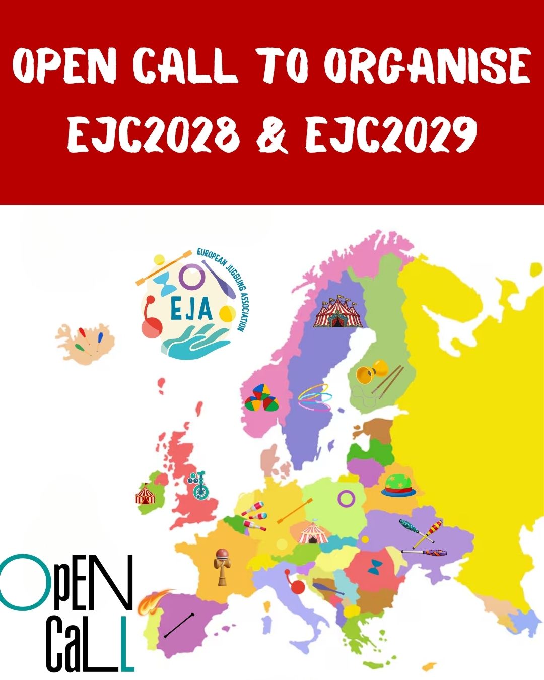 📣 OPEN CALL TO ORGANISE EJC 2028 & EJC 2029 🌍🤹‍♀️