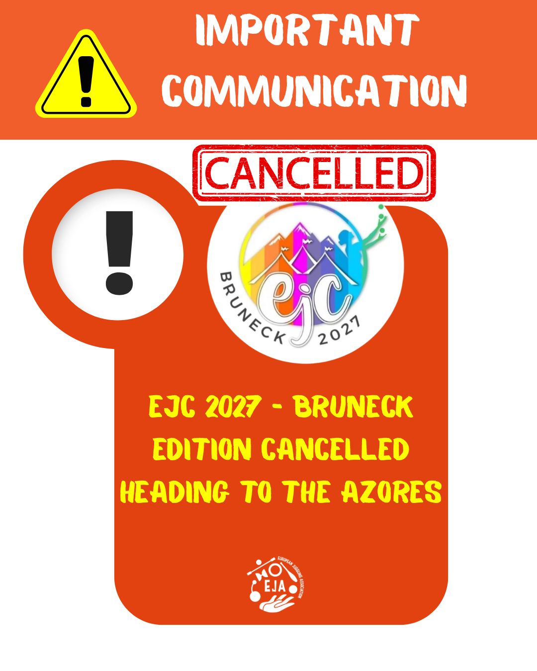 ๐ฃ EJC 2027 โ Bruneck Team Withdrawal. CANCELLED