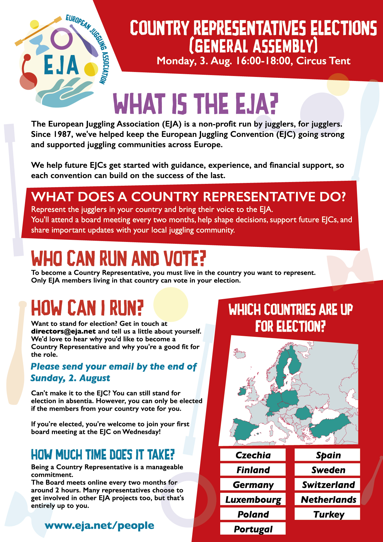 🌍🤹 COULD YOU BE THE NEXT EJA COUNTRY REPRESENTATIVE?